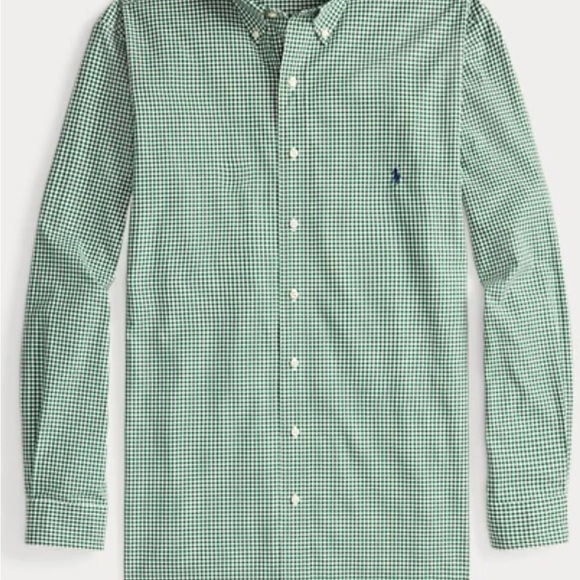 Ralph Lauren Long and Tall Men's Green Checkered Shirt 19 36/37 TALL - Picture 6 of 6